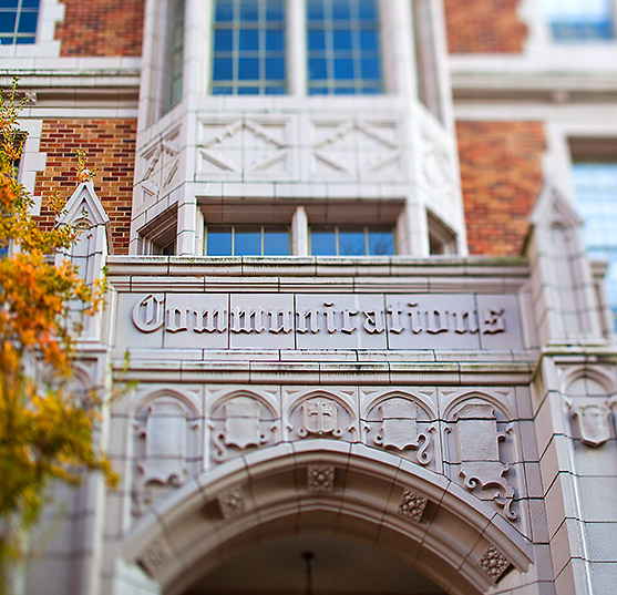 Photo of the entrance to the UW Communications Building